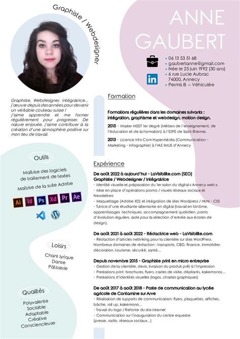 Cv Graphiste Webdesigner Pdf Fichier Pdf