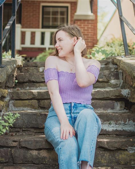 Easy Crochet Off The Shoulder Crop Top Free Pattern Video Tutorial