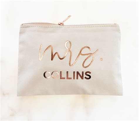 Mrs Make Up Bag Personalized Makeup Bag Bride Gift Ideas Etsy