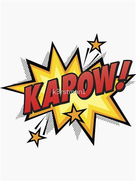 Kapow Comic Book Retro Art Sticker For Sale By K3rstman1 Redbubble