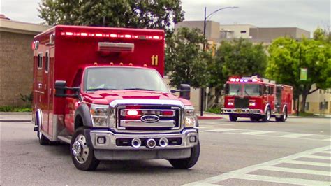 Burbank Fire Dept Engine 11 Rescue Amb 11 YouTube