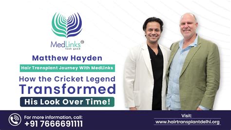 matthew hayden hair transplant journey  medlinks   cricket