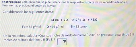 Solved Instrucci N Calcula Lo Que Se Pide Selecciona La Respuesta