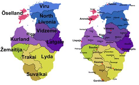 Baltic States Political Map