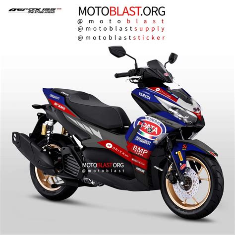 Modifikasi Striping New Yamaha Aerox 155 Livery Pata Wsbk Toprak