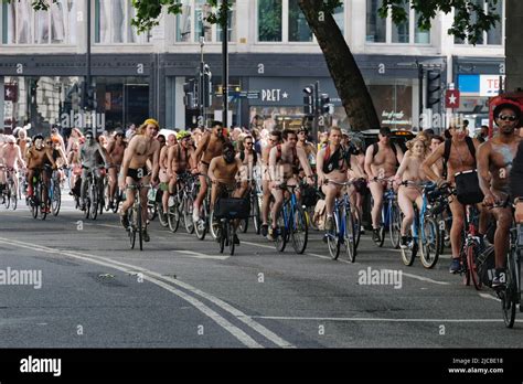 London Großbritannien 11 Juni 2022 jährliche World Naked Bike