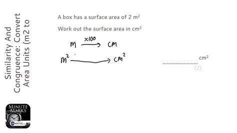 Similarity And Congruence Convert Area Units M2 To Cm2 Grade 4