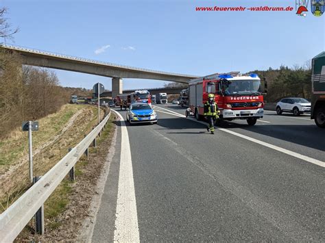 Brand LKW A3 Richtung Frankfurt 28 03 2022 Feuerwehr Waldbrunn