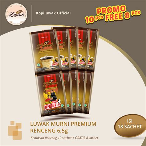 Jual Kopi Luwak Murni 6 5Gr Renceng 1 RENCENG 10 PC BONUS 8PC