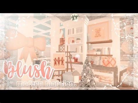 bloxburg | christmas blush modern mansion | cxvixella♡ | Modern mansion ...