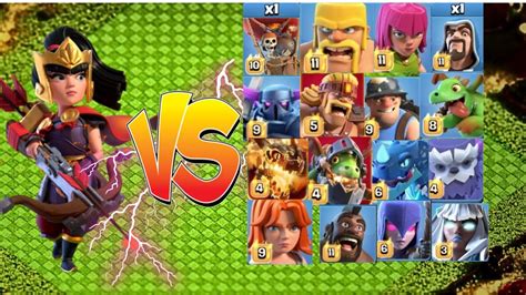 Max Archer Queen Vs All Troops Clash Of Clans Youtube