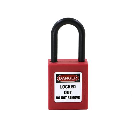 Safety Lockout Padlock Mm Nylon Shackle Engineering Plastics Osha