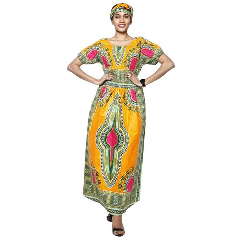 Chic Dashiki Smocking Maxi Dress Women Fashion Fi 5007 African Stars