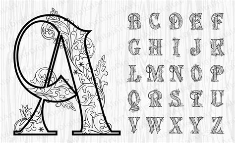 26 Black Ornate Alphabet Gold Lettersgold Numbers Gold Symbols