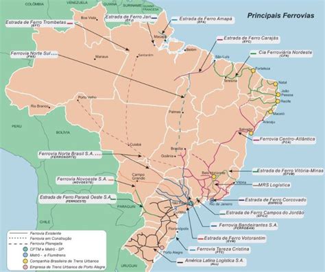 Brazil Railway Map