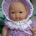 Pdf Pattern Crochet Inch Ltl Berenguer Baby Doll Dress Lilac Ruffled