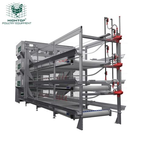 4 Tier H Type Poultry Automatic Broiler Chicken Battery Cage Professional Feeding System