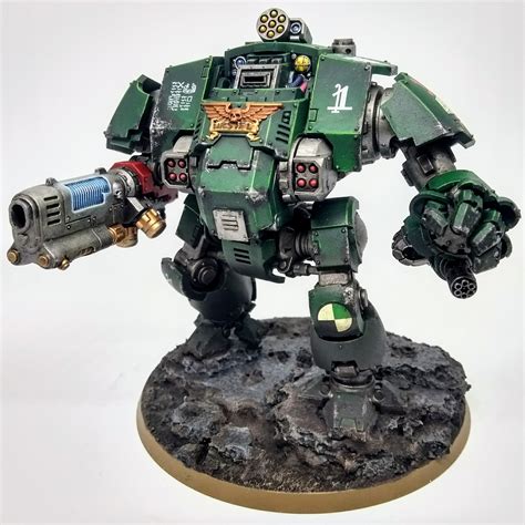 Warhammer 40k Marine Primaris Redemptor Dreadnought V2 Painted Action