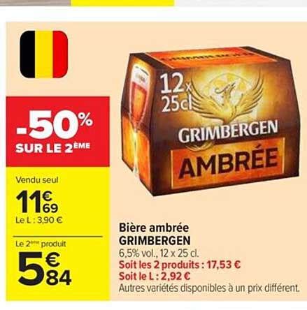 Promo Bière Ambrée Grimbergen chez Carrefour Market iCatalogue fr