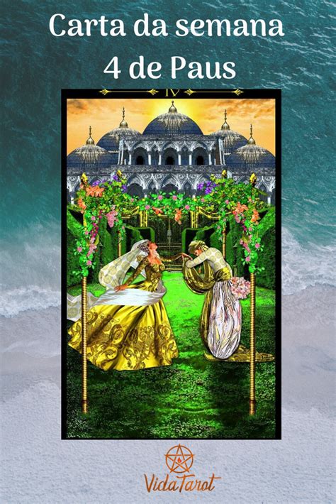 Carta 4 De Paus - Carta da Semana 4 de Paus. | Carta da semana, Tarot, Cartas de tarô