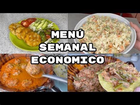 MENU SEMANAL FABI CEA Menú semanal de comidas Comidas sencillas y