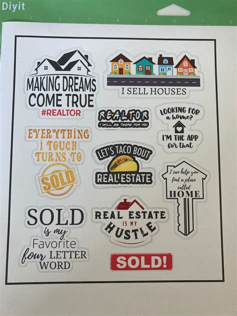 Realtor Stickers Real Estate Gift Ideas Vinyl Matte Home Sold Etsy