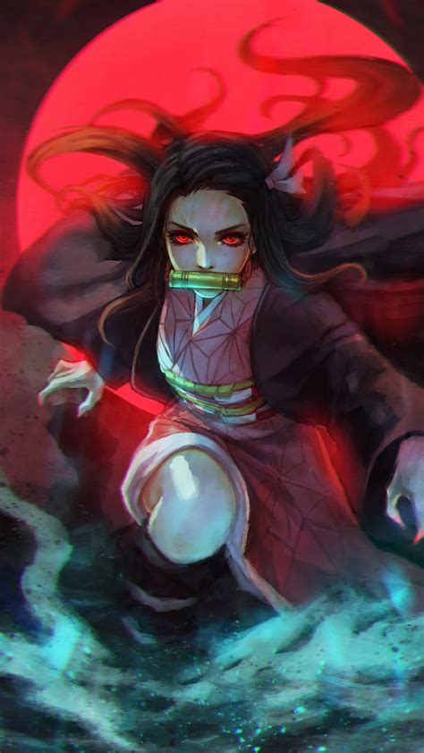 307057 Nezuko Kamado Demon Form Kimetsu No Yaiba 4k Wallpaper