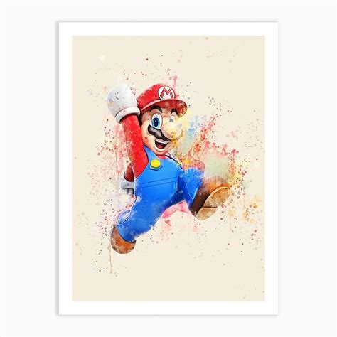 Mario Bros 2 Art Print by aul art watercolor - Fy