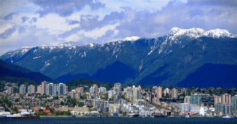 Canada The View Of North Shore Mountains From Vancouver