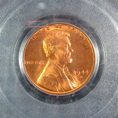 1944 S Lincoln Cent Pcgs Certified Ms 66 Red 71934038