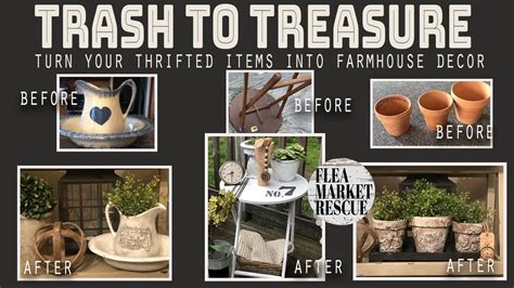 Trash To Treasure Diy Farmhouse Decor Thrifted Finds Makeover Youtube