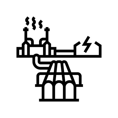 Infrastructure Geothermal Energy Line Icon Vector Illustration 36278964