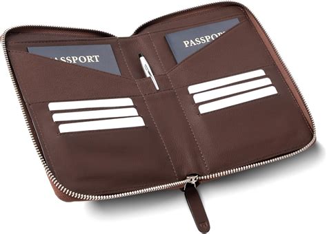 Travaci Full Grain Leather Passport Holder For 2 4 Passports Rfid Passport Wallet