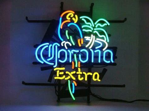 New Corona Extra Parrot Bird Palm Tree Neon Sign X Lamp Light