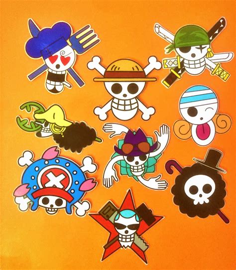 Straw Hat Luffy Crew Stickers One Piece Etsy