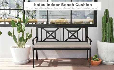 Amazon Baibu 48 Inch Classic Solid Color Bench Cushion With Ties