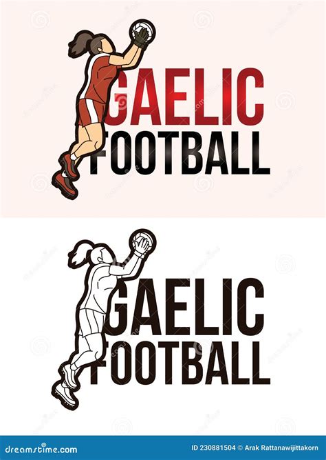 Gaelic Football Man Player Cartoon Sport Graphic Vector Cartoondealer