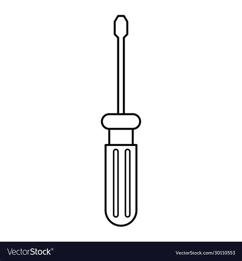 Black And White Screwdriver Icon Royalty Free Vector Image