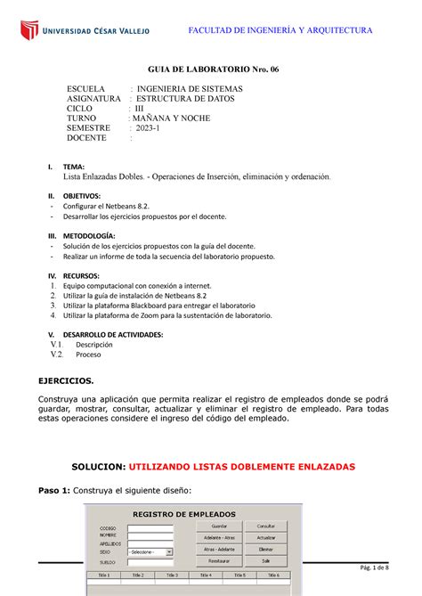 Guia De Laboratorio N 6 GUIA DE LABORATORIO Nro 06 ESCUELA