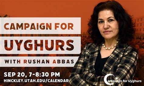 09 20 23 Campaign For Uyghurs With Rushan Abbas Evening Event The