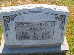 Peyton Abbott Jones M Morial Find A Grave