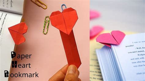 How To Make Origami Heart Bookmark Diy Paper Heart Bookmark ที่คั่น