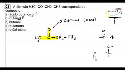 A F Rmula H Ccoch Ch Corresponde Ao Composto Youtube