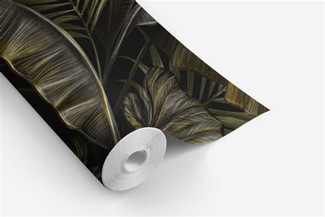 Banana Leaf Wallpaper Peel and Stick Dark Botanical - Etsy