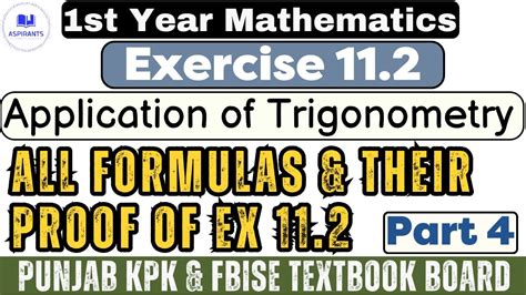 Ex St Year Math Ex All Formula S Application Of