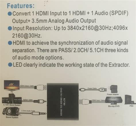 hdmi в hdmi + аудио SPDIF +3,5 jack с питанием от USB