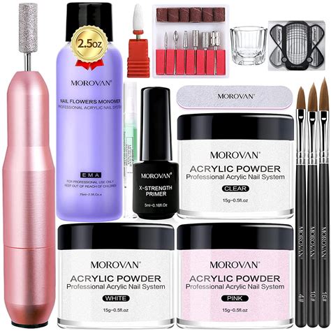 Morovan Acrylic Nail Kit With Drill Acrylic Powder And Professional