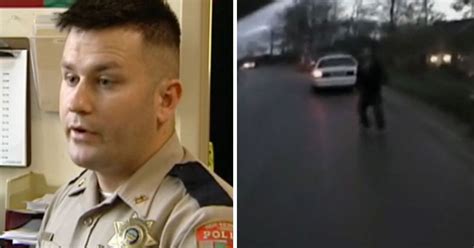 See Dramatic Moment Double Murder Suspect Rushes Towards Armed Cop