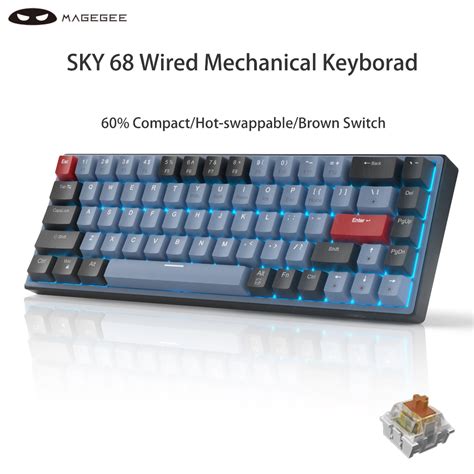 Magegee Mechanical Gaming Bluetooth Keyboard Wireless Keys Hot Swappable Compact Rgb