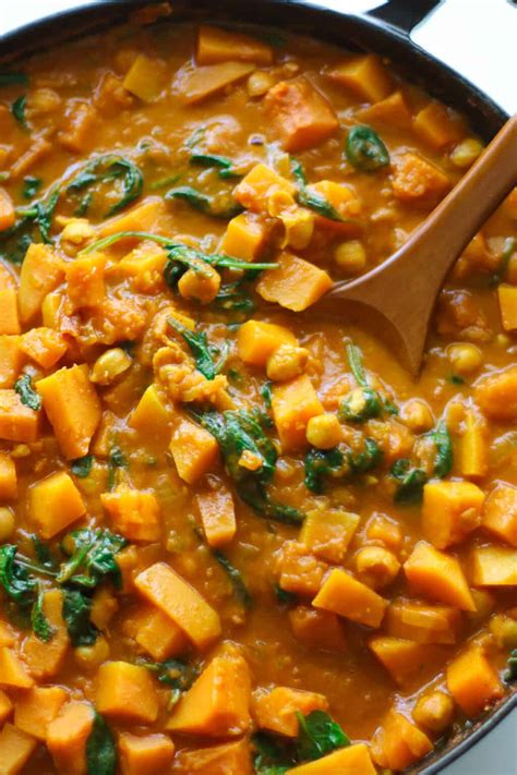 Easy Butternut Squash Curry With Chickpeas Mj And Hungryman